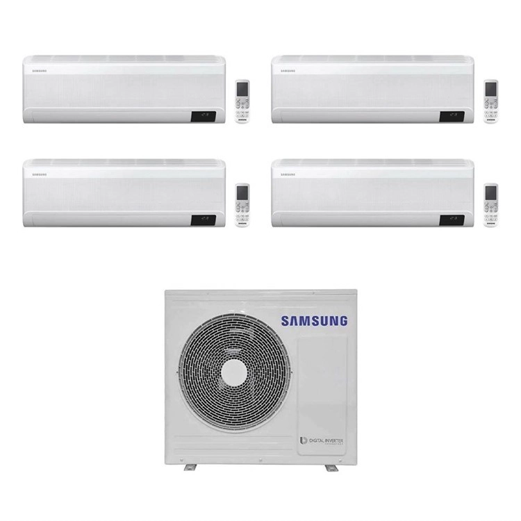Climatizzatore Condizionatore Samsung Inverter Serie Windfree Avant Quadri Split 7000+7000+9000+12000 Btu R-32 AJ080TXJ4KG/EU Wi-Fi Integrato