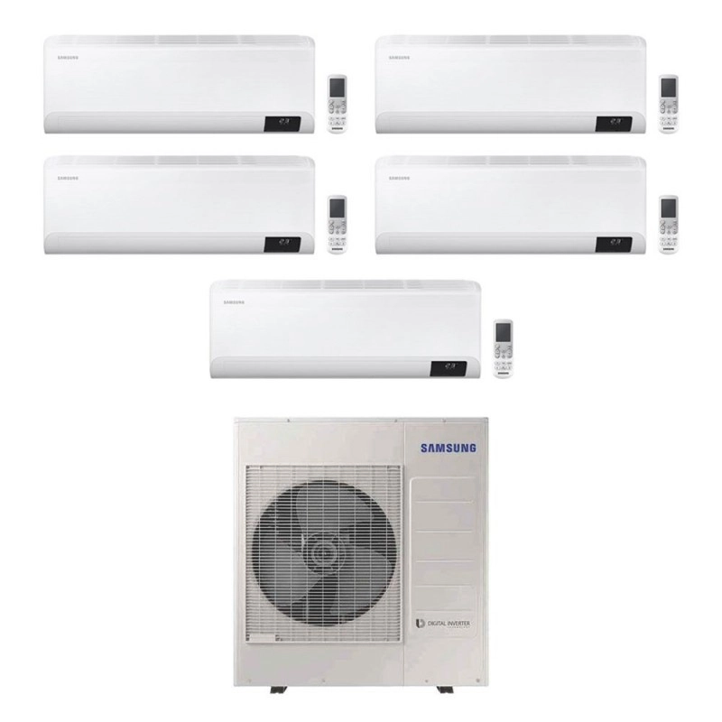 Climatizzatore Condizionatore Samsung Inverter Serie Cebu Penta Split 7000+7000+7000+7000+18000 Btu R32 AJ100TXJ5KG Wi-Fi Integrato